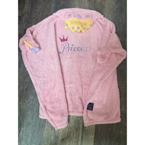 EUC Berkshire Blanket Cuddly Buddies Hooded Wrap Blanket Pink PRINCESS 36x50